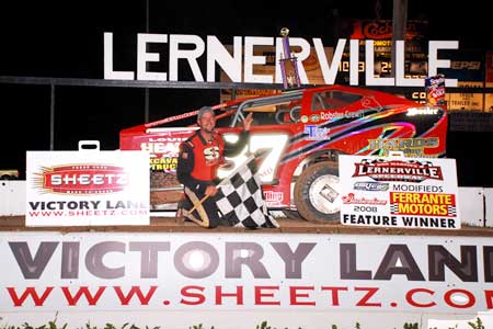 Jeremiah Shingledecker wins at Lernerville on June 6, 2008