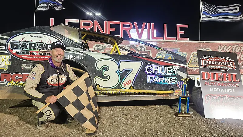 Jeremiah nabbed his 1st win of 2023 at Lernerville on June 2.