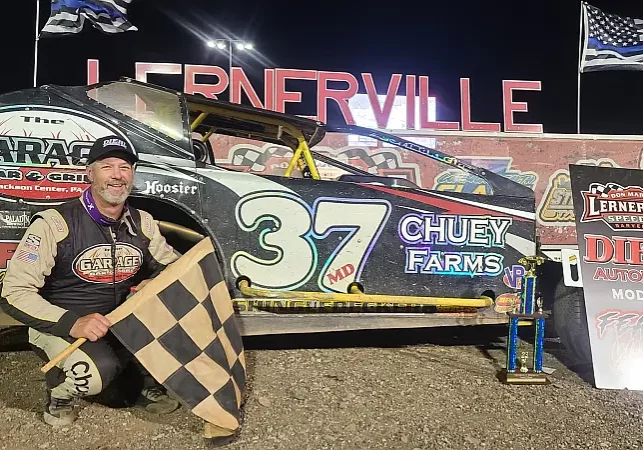 Jeremiah nabbed his 1st win of 2023 at Lernerville on June 2.